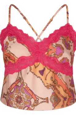 Pyjama Tops | Ready To Wear>Love Stories Parker Satin Cropped Camisole ParkerPink