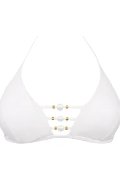 Sexy Lingerie | Luxury French Lingerie>Lise Charmel Perles Nacrées Padded Triangle Bikini Top White