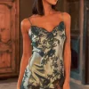 Silk Nightwear | Nighties, Babydolls & Chemises>Marjolaine Phenix Silk Mini Nightie Mist