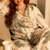 Pyjama Tops | £30 And Under>Cyberjammies Piper Floral Print Long Sleeve Pyjama Top White