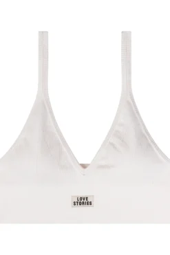 Bridal & Honeymoon Lingerie | Wireless Bras>Love Stories Posey Unpadded Bralette Off White