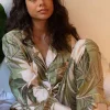 Pyjama Sets | Lingerie Sets>Fable u0026 Eve Richmond Leaf Print Pyjama Set Multi