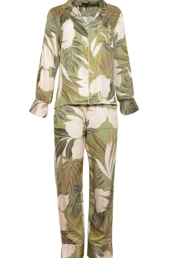 Pyjama Sets | Lingerie Sets>Fable u0026 Eve Richmond Leaf Print Pyjama Set Multi