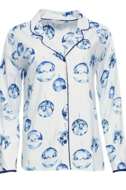 £30 And Under>Cyberjammies Riley Bauble Print Pyjama Top, Size UK 14 Multi