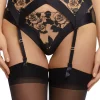 Sheer Lingerie | Suspender Belts>Dita Von Teese Rosabelle Suspender in Black