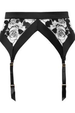 Sheer Lingerie | Suspender Belts>Dita Von Teese Rosabelle Suspender in Black