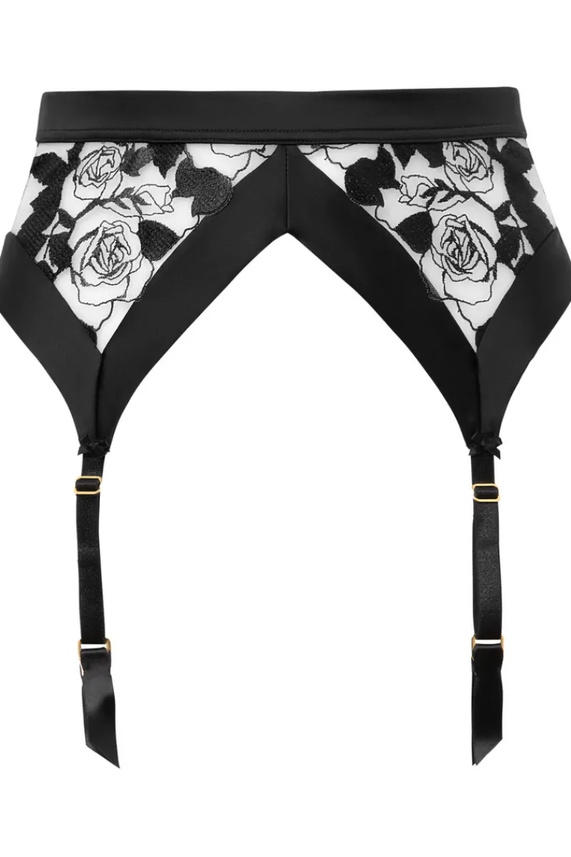 Sheer Lingerie | Suspender Belts>Dita Von Teese Rosabelle Suspender in Black