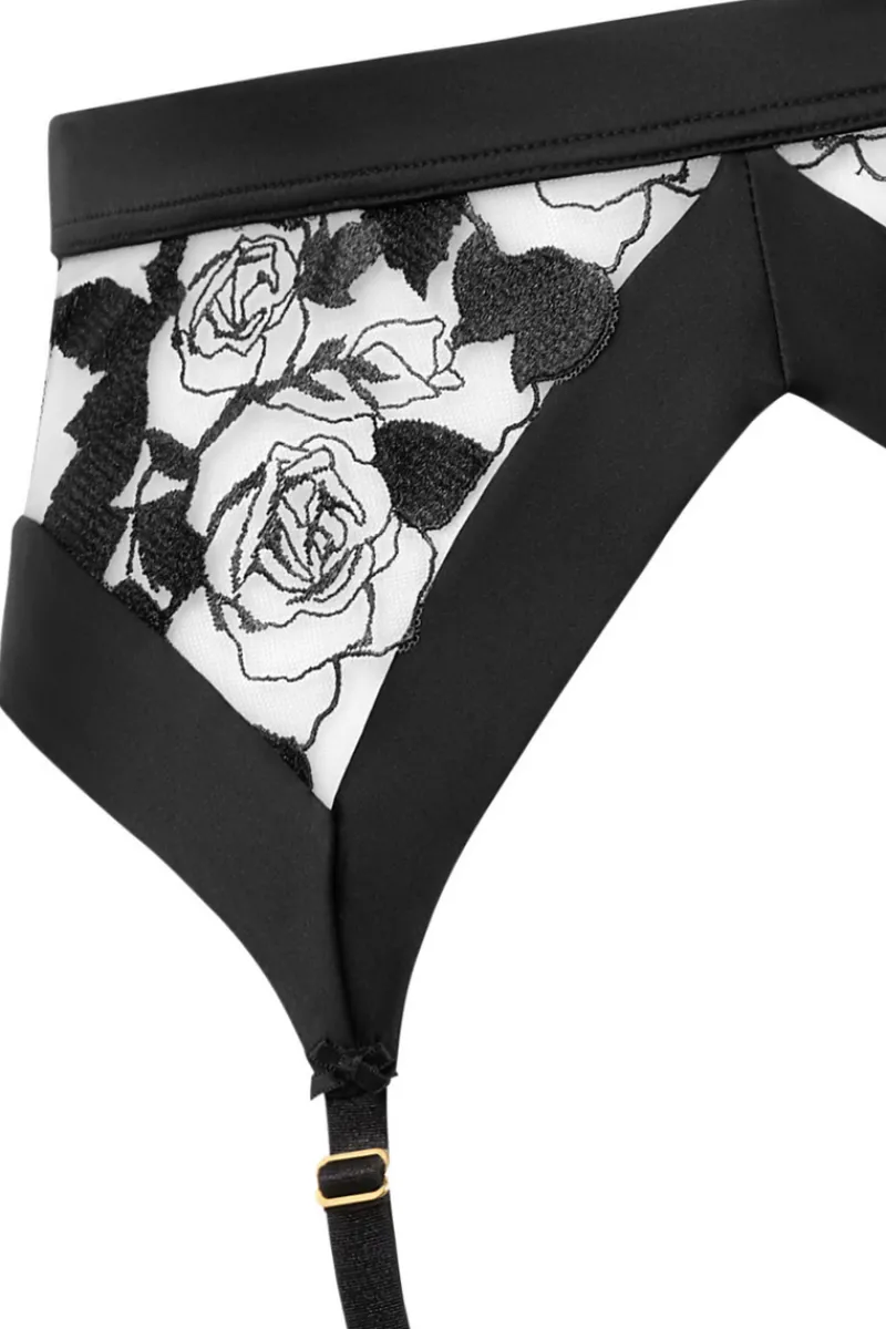 Sheer Lingerie | Suspender Belts>Dita Von Teese Rosabelle Suspender in Black