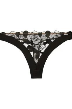 Sheer Lingerie | Thongs & G-strings>Dita Von Teese Rosabelle Thong in Black