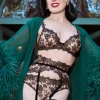Sheer Lingerie | Suspender Belts>Dita Von Teese Rose Glambition Suspender Black
