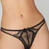 Sheer Lingerie | Thongs & G-strings>Agent Provocateur Rozlyn Thong Black