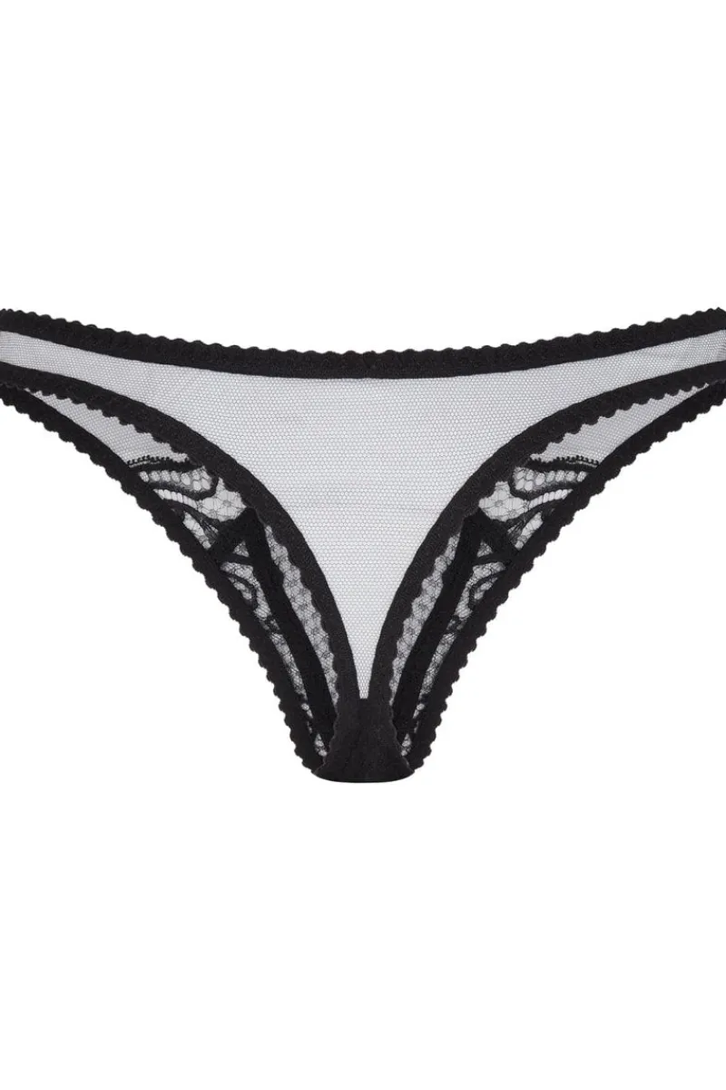 Sheer Lingerie | Thongs & G-strings>Agent Provocateur Rozlyn Thong Black