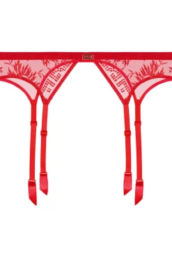 Red Lingerie | Sexy Lingerie>Aubade Rules of Attraction Suspender in Red