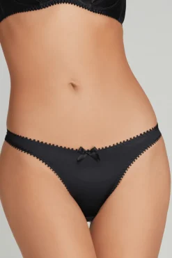 Thongs & G-strings>Agent Provocateur Ryan Thong, Size 6 (UK 16) Black