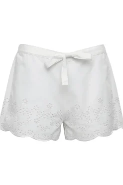 Pyjama Pants & Shorts | £30 And Under>Cyberjammies Saskia Embroidered Shorts White