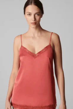 Pyjama Tops | Mother's Day>Simone Pérèle Satin Secrets Camisole Quartz Pink