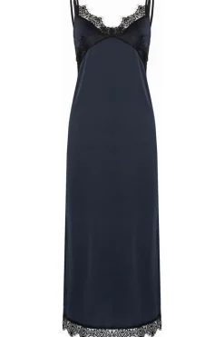 Nighties, Babydolls & Chemises | Luxury French Lingerie>Simone Pérèle Satin Secrets Long Nightdress in Full Moon