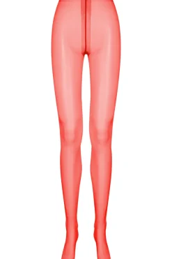 Red Lingerie | Sexy Lingerie>Maison Close Satin Tights Red 10 Denier
