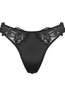 £30 And Under | Thongs & G-strings>Jolidon Savage Love Thong, Size XL (UK 14) Black