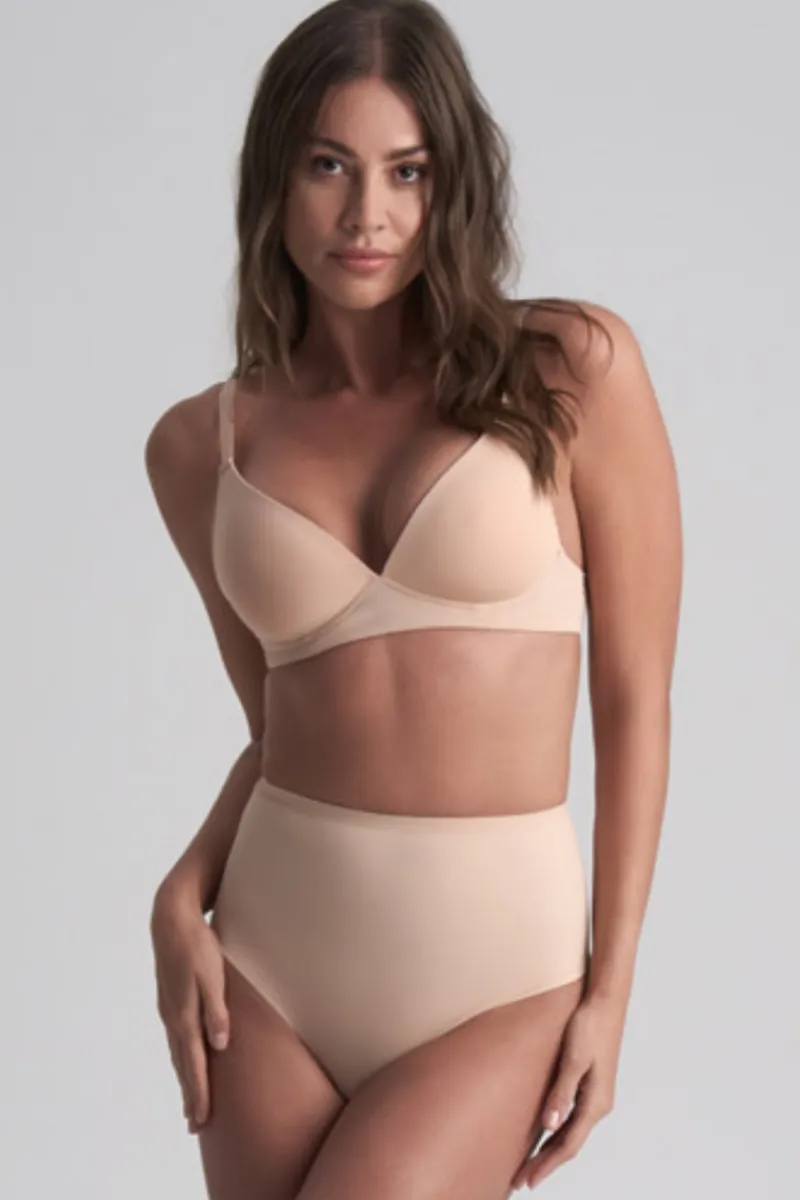 £30 And Under | Bridal & Honeymoon Lingerie>Bye Bra Sculpting Mid Waist Thong Beige