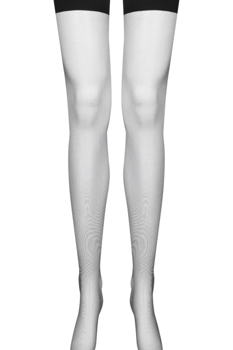 Sheer Stockings | Black Stockings>Maison Close Seamless Garter Stockings 6 Denier Black