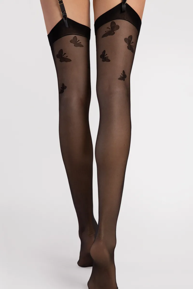Sheer Stockings | £30 And Under>FiORE Sensual Farfalle Stockings 20 Denier