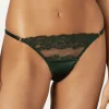 Thongs & G-strings>Coco de Mer Seraphine G String, Size L (UK 12-14) Green