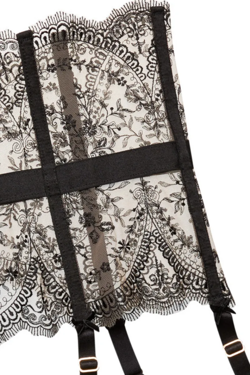 Sheer Lingerie | Suspender Belts>Dita Von Teese Severine Suspender in Black