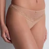 Sexy Lingerie | Luxury French Lingerie>Aubade Sheer Emotion Tanga SheerEmotionSand