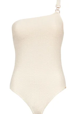 Swimsuits | Sexy Lingerie>Aubade Shimmering Waters One Shoulder Swimsuit GoldenWhite