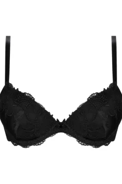 Sexy Lingerie | Luxury French Lingerie>Lise Charmel Splendeur Soie Padded Plunge Bra Black