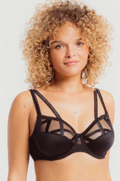 Luxury French Lingerie>Louisa Bracq Série Embroidery Full Cup Bra Black