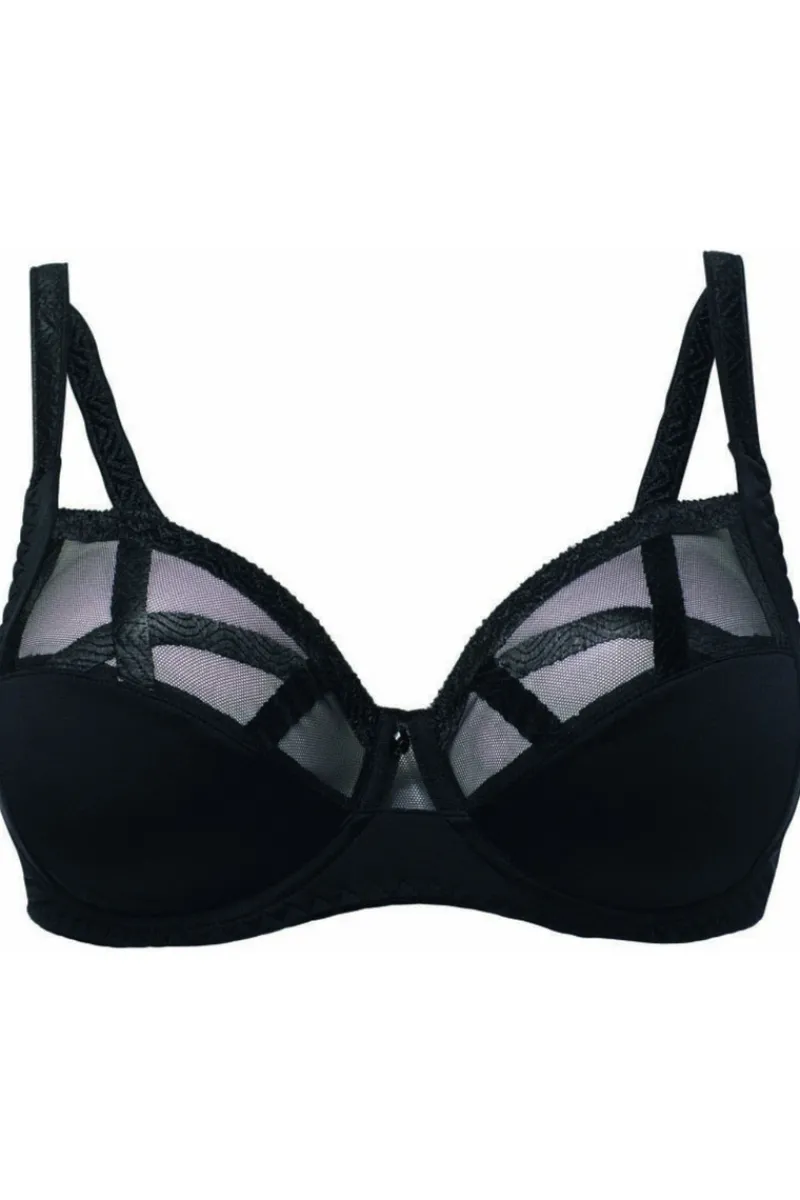 Luxury French Lingerie>Louisa Bracq Série Embroidery Full Cup Bra Black