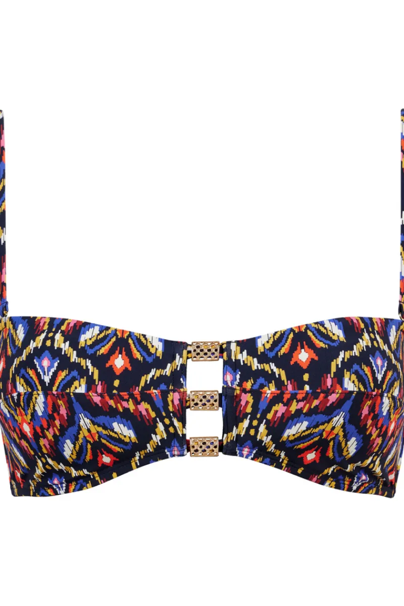 Luxury French Lingerie | Sexy Lingerie>Aubade Sunkissed Allure Bandeau Bikini Top Ikat