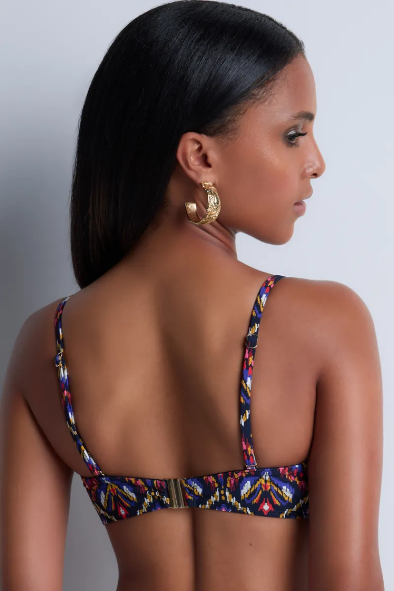 Luxury French Lingerie | Sexy Lingerie>Aubade Sunkissed Allure Bandeau Bikini Top Ikat