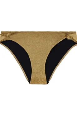 Sexy Lingerie | Luxury French Lingerie>Aubade Sunlight Glow Brazilian Bikini Bottom AntiqueGold