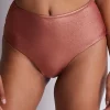 Sexy Lingerie | Luxury French Lingerie>Aubade Sunlight Glow High Waist Bikini Bottom Cuivre