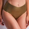 Sexy Lingerie | Luxury French Lingerie>Aubade Sunlight Glow High Waist Bikini Bottom AntiqueGold