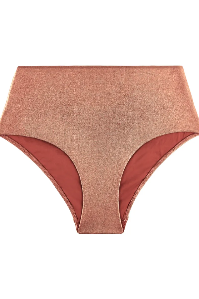 Sexy Lingerie | Luxury French Lingerie>Aubade Sunlight Glow High Waist Bikini Bottom Cuivre