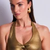 Sexy Lingerie | Luxury French Lingerie>Aubade Sunlight Glow Moulded Triangle Bikini Top AntiqueGold