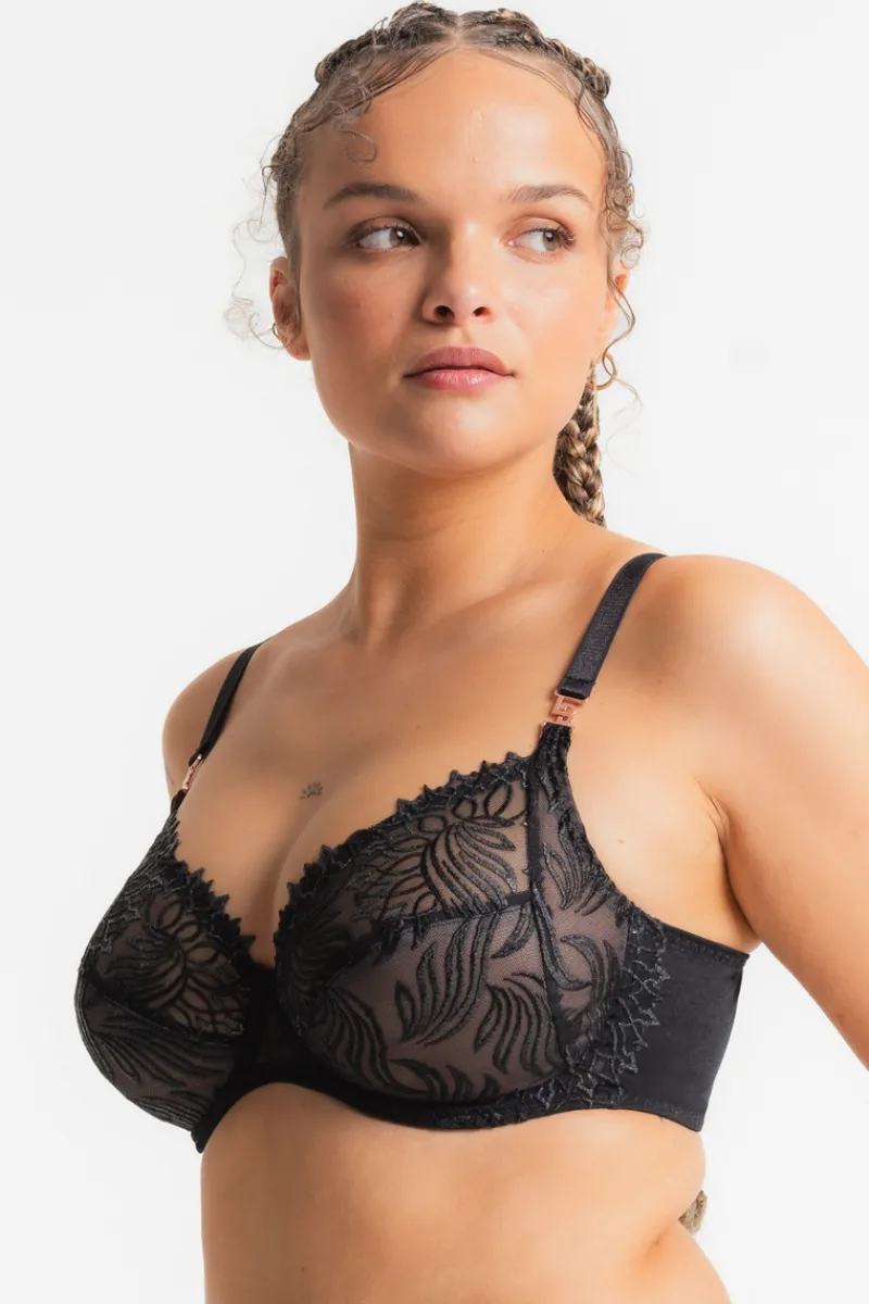 Luxury French Lingerie>Louisa Bracq Swan 3 Part Full Cup Bra Black