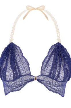 Sexy Lingerie | Halterneck Bras>Bracli Sydney Daisy Pearl Bra in Blue