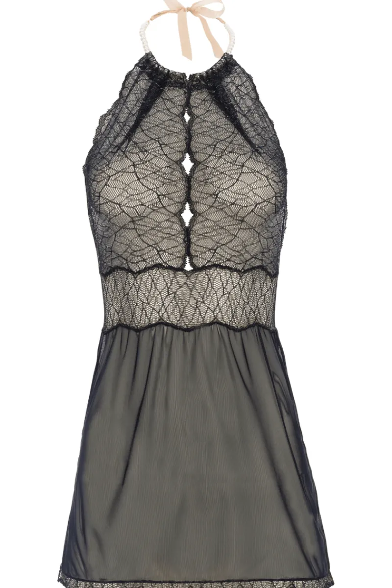 Nighties, Babydolls & Chemises | Sexy Lingerie>Bracli Sydney Pearl Slip Dress Black SydneyBlack