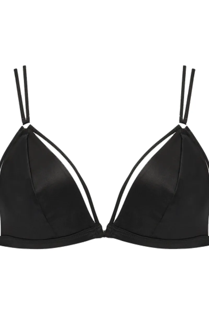 Wireless Bras | Triangle Bras>Coco de Mer Sylph Triangle Bra, Size M (UK 10-12) Black