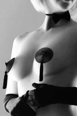 Pleasure | Nipple Covers & Pasties>Bijoux Indiscrets Tassel Nipple Covers Black