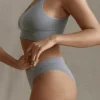£30 And Under | Briefs>Nudea Tencel™ Seamless High Leg Brief in Storm Grey, Size XS (UK 6-8)