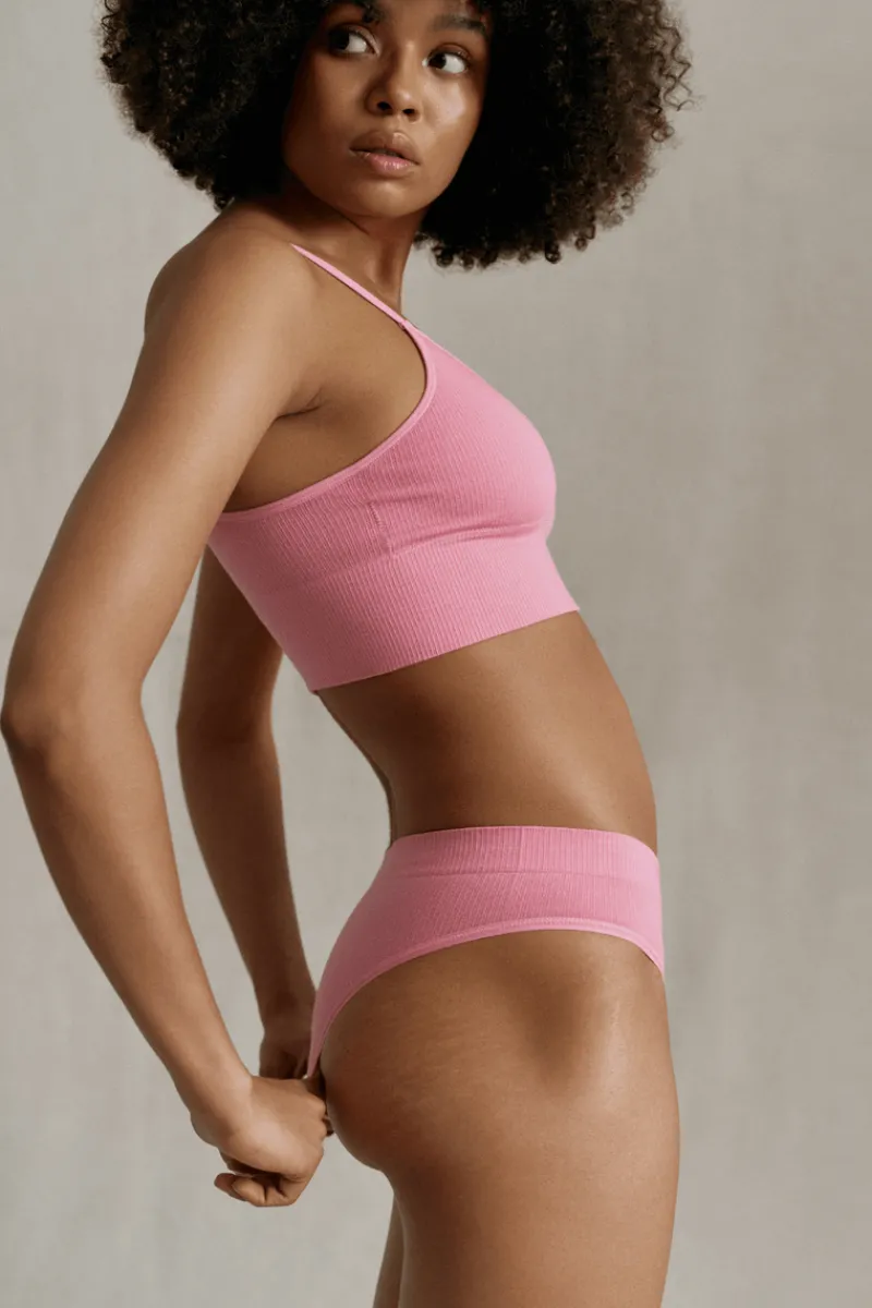 £30 And Under | Briefs>Nudea Tencel™ Seamless High Leg Brief in Rose Pink, Size XS (UK 6-8)