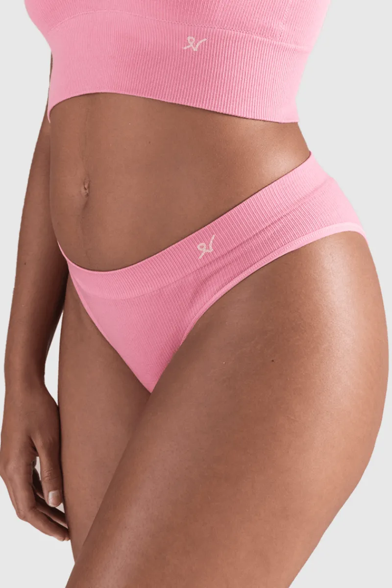 £30 And Under | Briefs>Nudea Tencel™ Seamless High Leg Brief in Rose Pink, Size XS (UK 6-8)