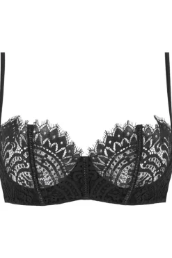 Underwired Bras>Prelude The Swan Underwired Bra with Swarovski Crystals Black