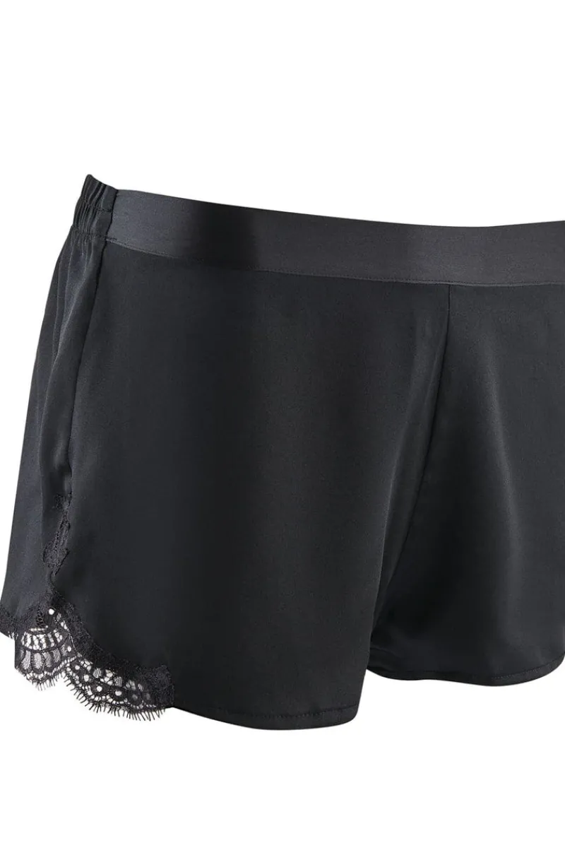 Silk Nightwear | Pyjama Pants & Shorts>Aubade Toi Mon Amour Silk Short Black